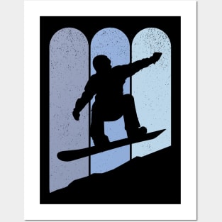 Vintage Snowboarding Downhill Posters and Art